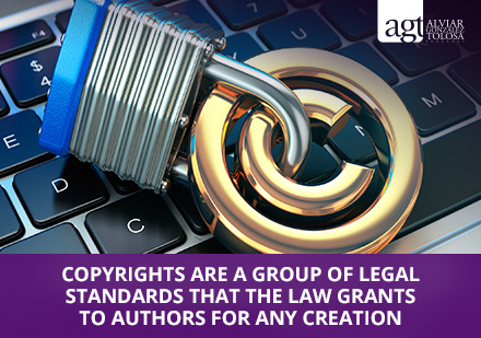 Our Consultants in Trademark Registration Can Explain you the Importance of Copyright Copyright Sign with Lock on Laptop Keyword