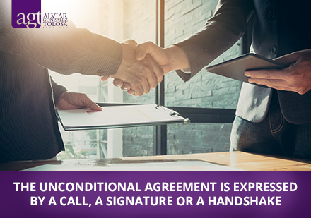 In the Legal Document Drafted Terms are Established in Which Both Sides Commit to Act Offeror and Offeree Expressing Agreement of a Legal Document Drafted
