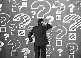Business man with Doubts About Unfair Competition