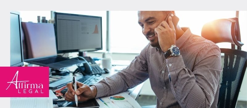Business Man in Front of a Computer