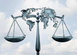 Legal Balance With The World Map